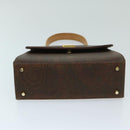 ETRO Hand Bag PVC Leather 2way Brown Auth 69510-5