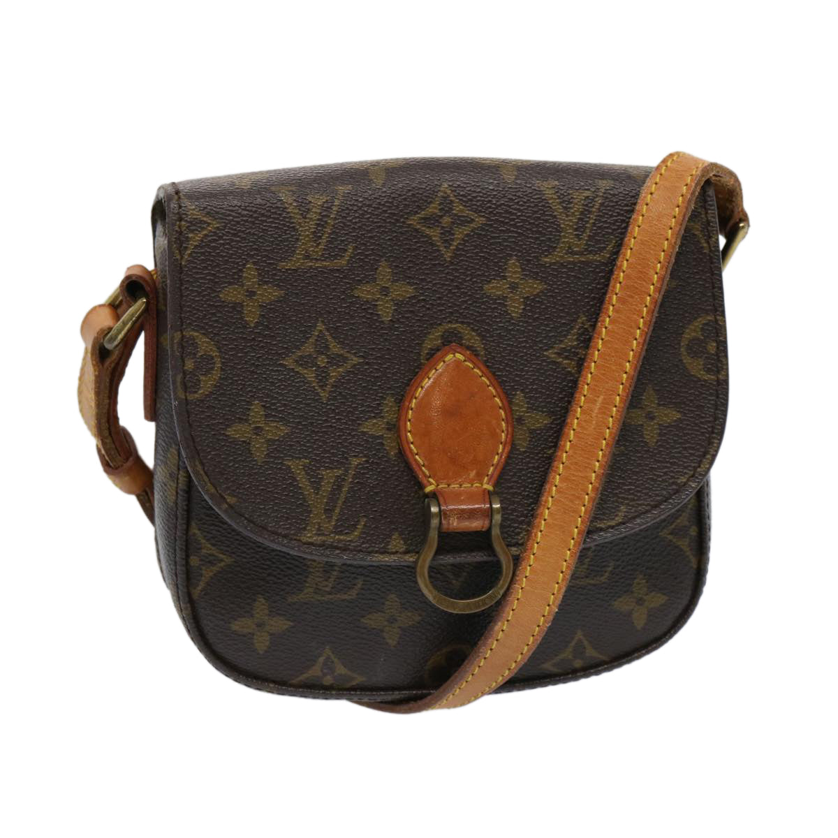 LOUIS VUITTON Monogram Saint Cloud PM Shoulder Bag M51244 LV Auth 69514