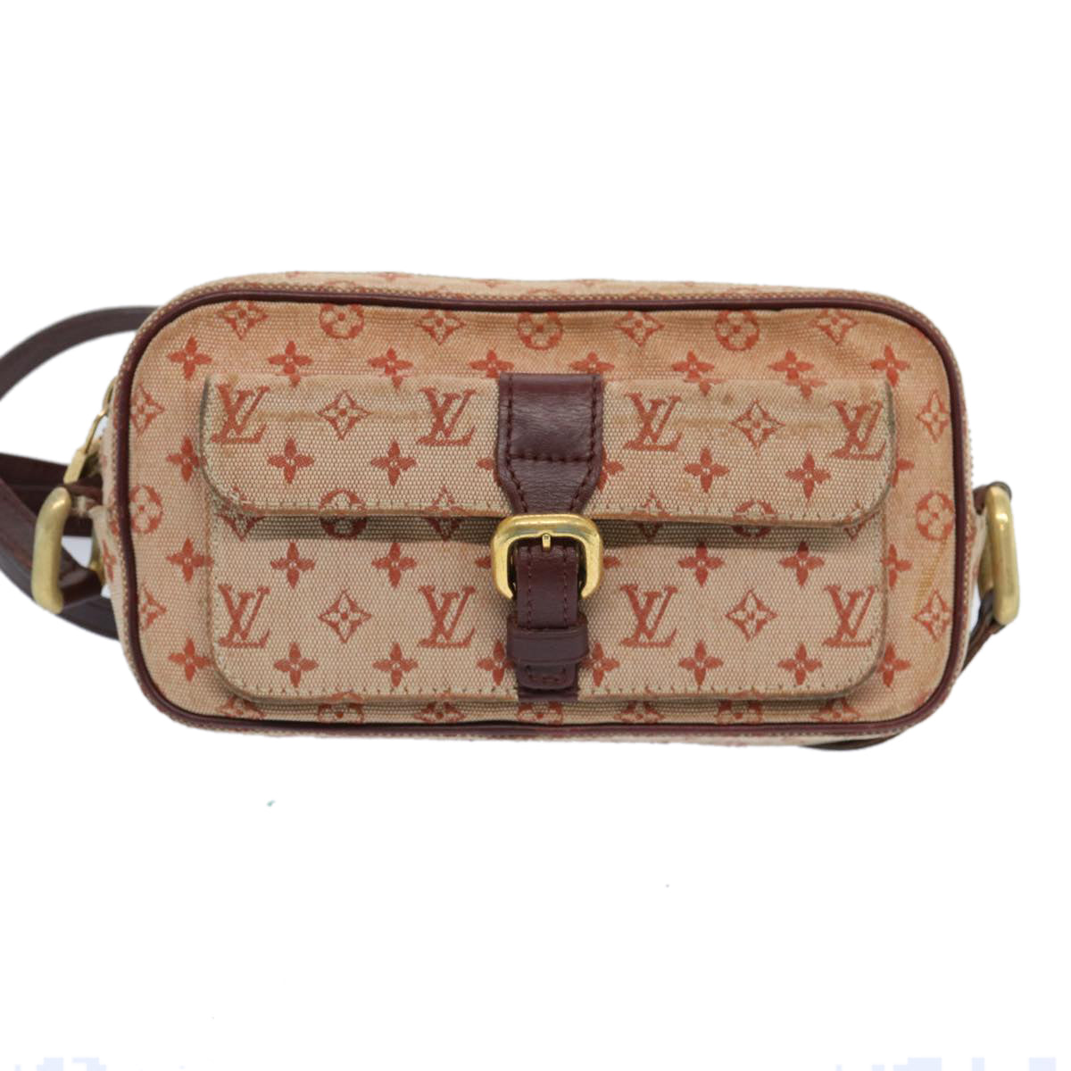 LOUIS VUITTON Monogram Mini Juliet MM Shoulder Bag Red M92219 LV Auth 69519