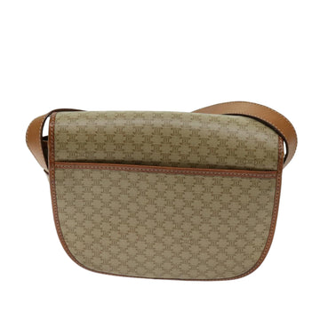 CELINE Macadam Canvas Shoulder Bag Beige Auth 69533 - 0