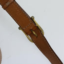 CELINE Macadam Canvas Shoulder Bag Beige Auth 69533-9