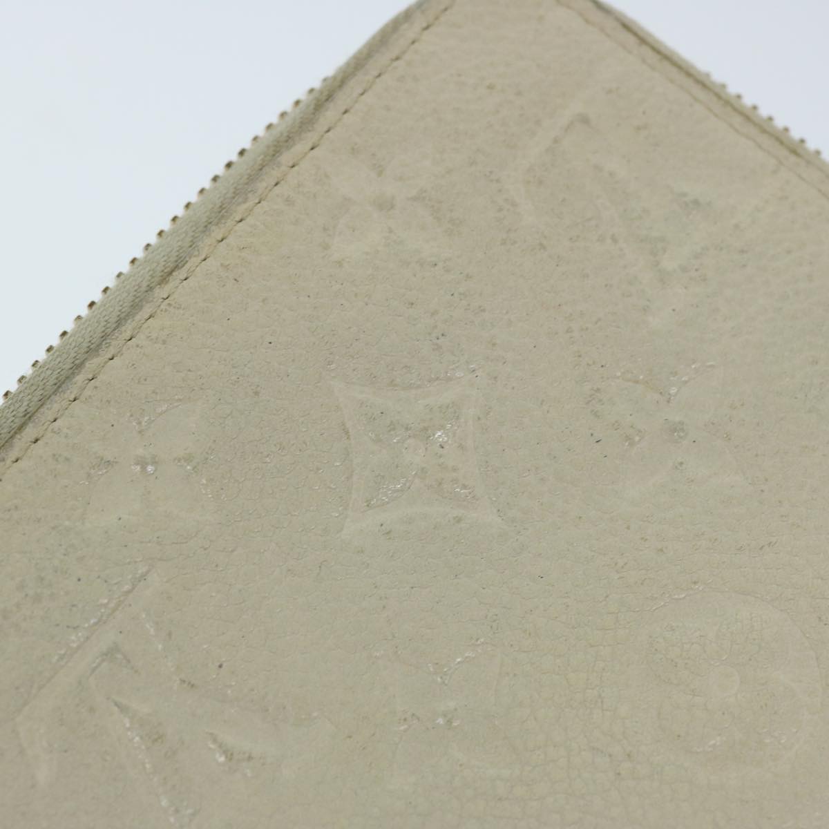 LOUIS VUITTON Empreinte Portefeuille Secret Ron Wallet White M93437 Auth 69536