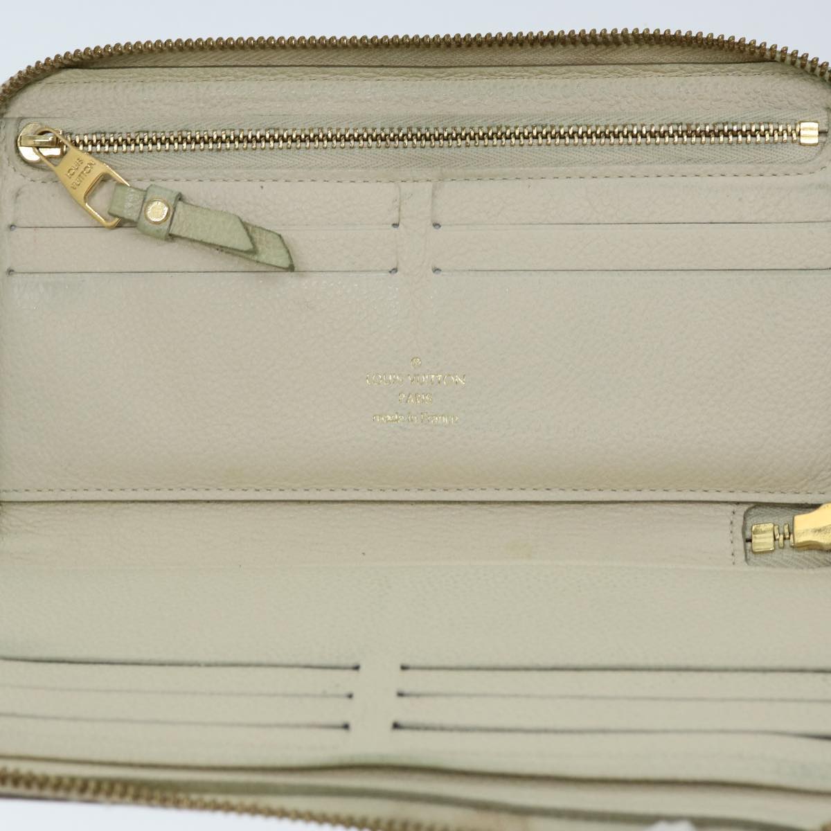 LOUIS VUITTON Empreinte Portefeuille Secret Ron Wallet White M93437 Auth 69536