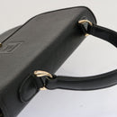 Burberrys Hand Bag Leather Black Auth 69546-6
