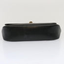 Burberrys Hand Bag Leather Black Auth 69546-5