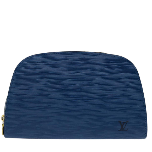 LOUIS VUITTON Epi Dauphine GM Pouch Blue M48435 LV Auth 69549