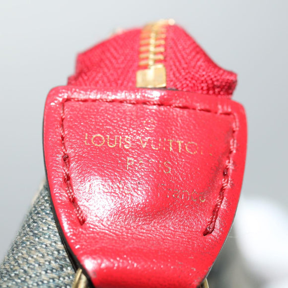 LOUIS VUITTON Monogram Denim Mini Pochette Accessoires Blau M68760 LV Auth 69550