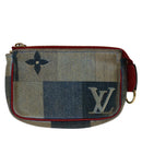 LOUIS VUITTON Monogram Denim Mini Pochette Accessoires Blue M68760 LV Auth 69550-13