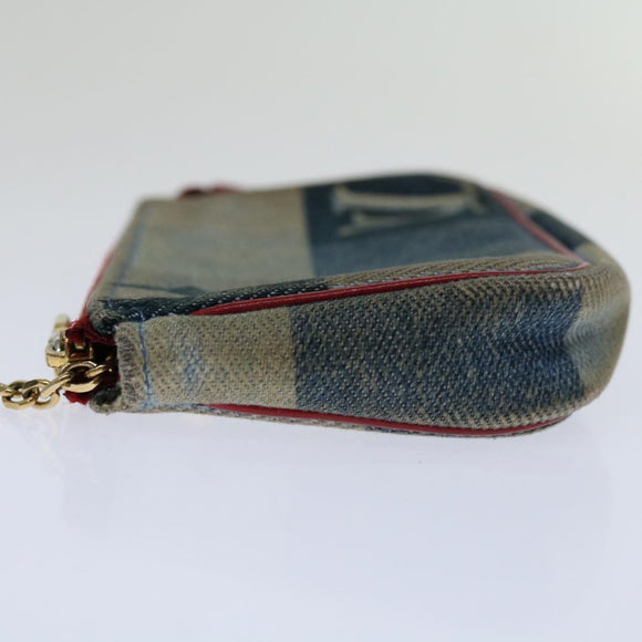 LOUIS VUITTON Monogram Denim Mini Pochette Accessoires Blue M68760 LV Auth 69550