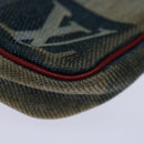 LOUIS VUITTON Monogram Denim Mini Pochette Accessoires Blue M68760 LV Auth 69550-14