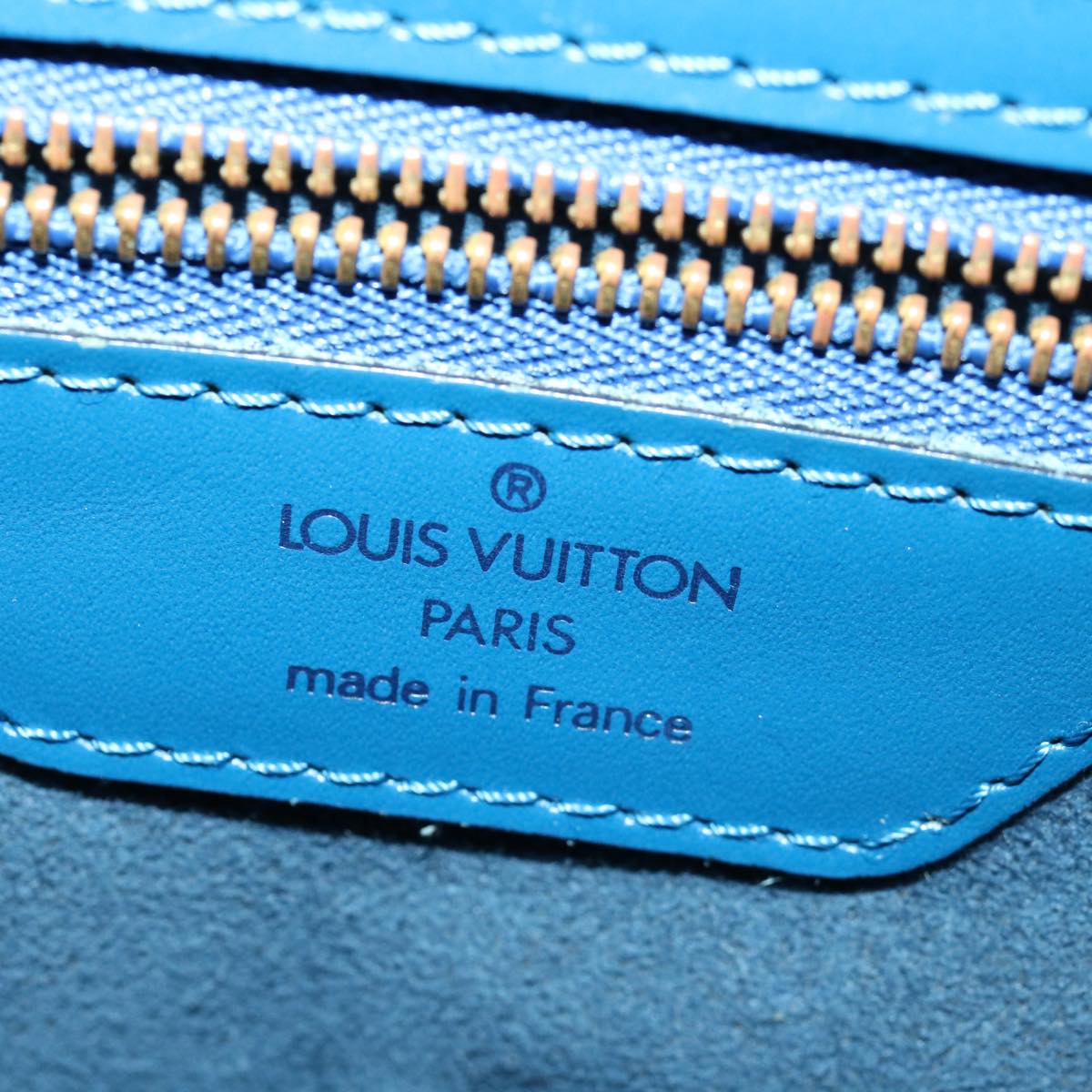 LOUIS VUITTON Epi Saint Jacques Shopping Shoulder Bag Blue M52275 Auth 69569