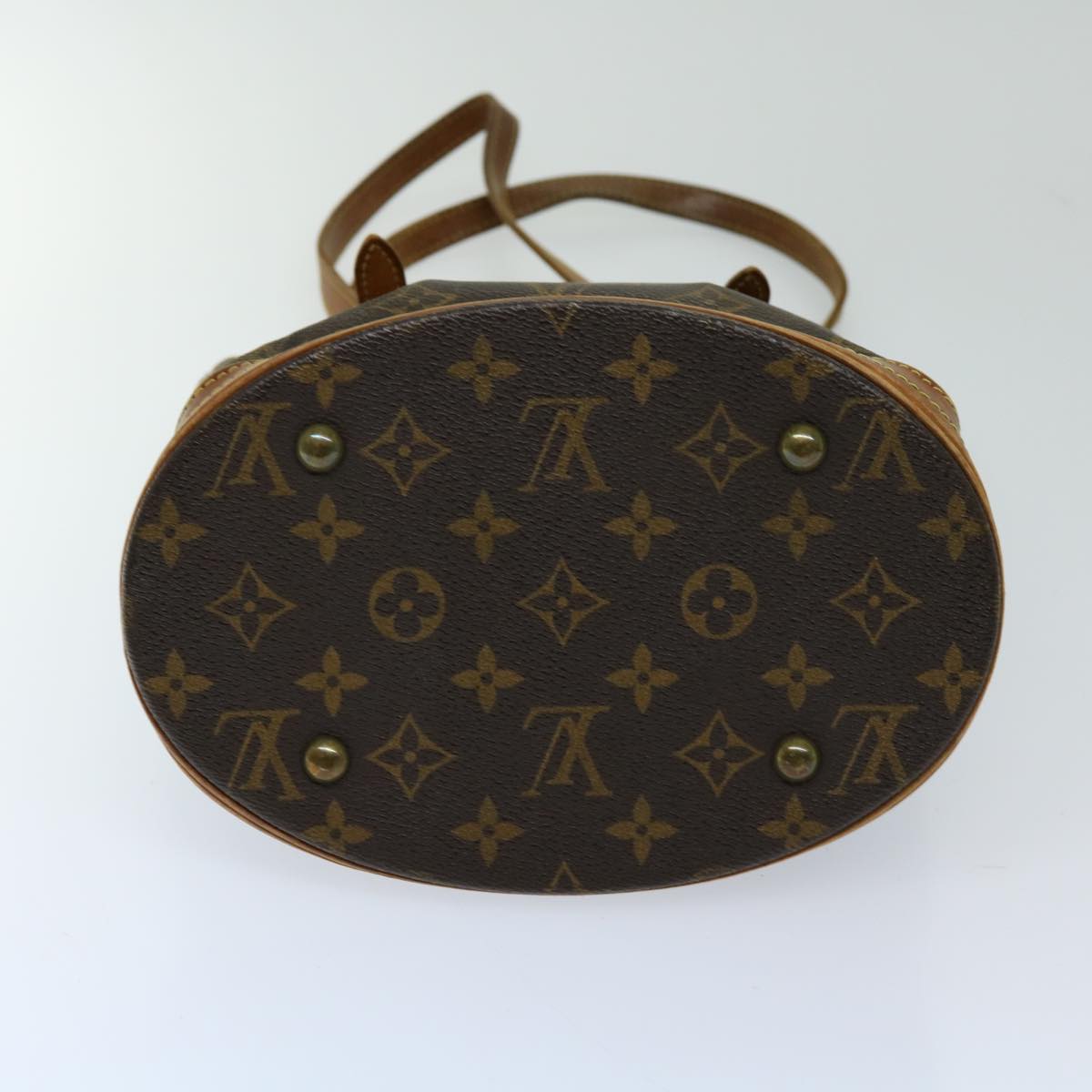 LOUIS VUITTON Monogram Bucket PM Shoulder Bag M42238 LV Auth 69583