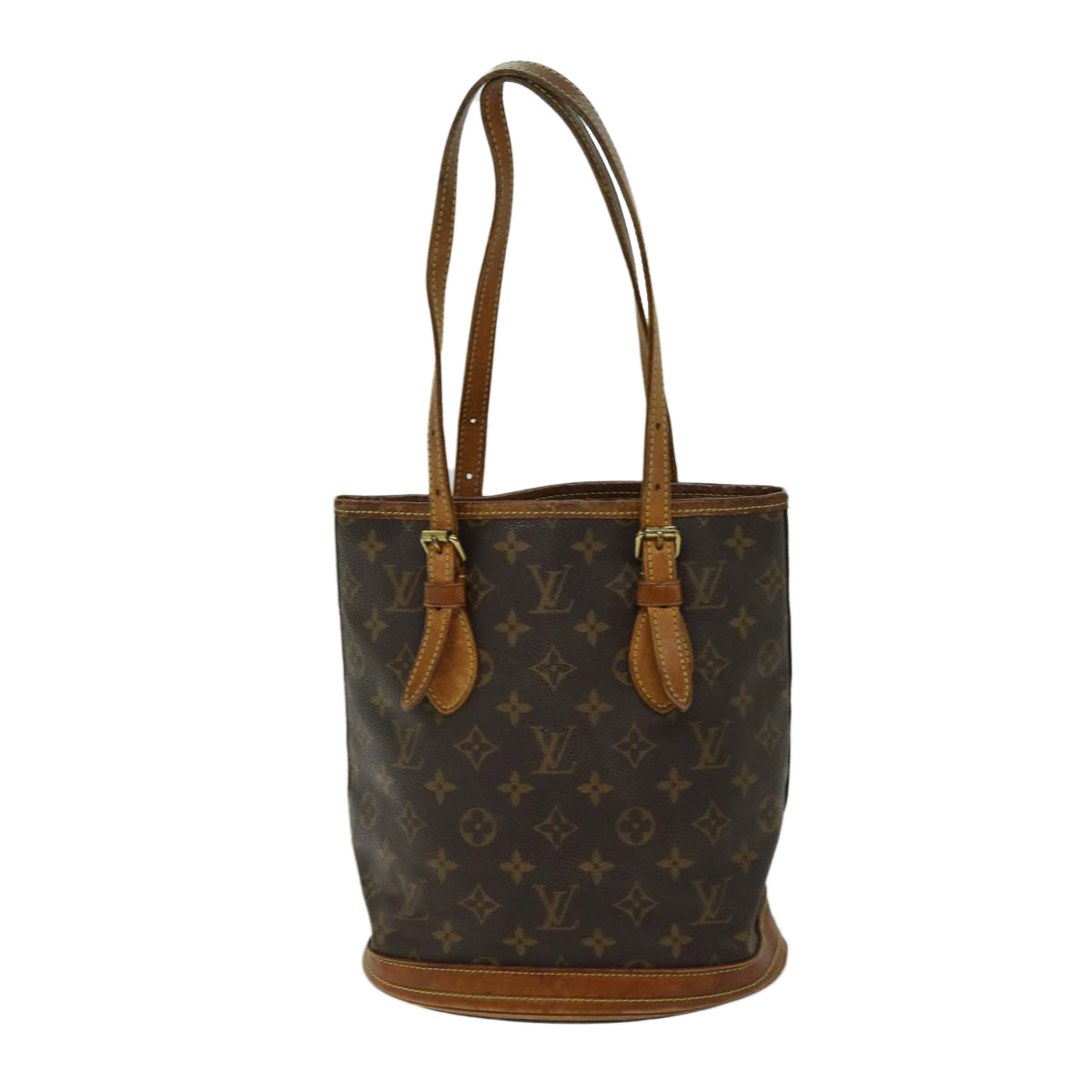 LOUIS VUITTON Monogram Bucket PM Shoulder Bag M42238 LV Auth 69583