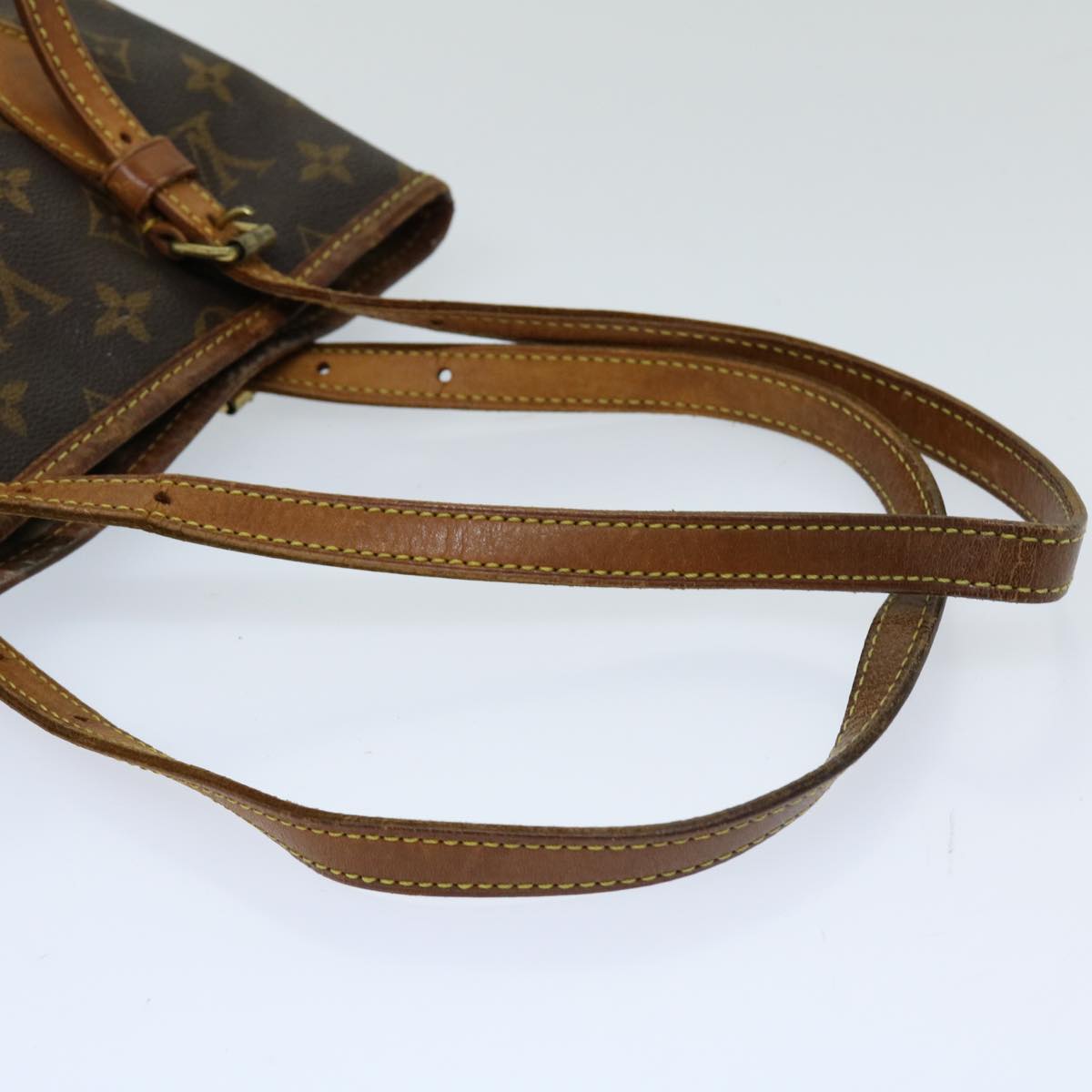 LOUIS VUITTON Monogram Bucket PM Shoulder Bag M42238 LV Auth 69583