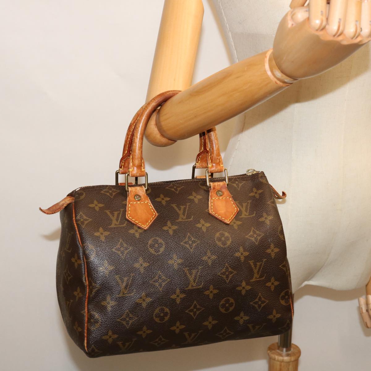 LOUIS VUITTON Monogram Speedy 25 Hand Bag M41528 LV Auth 69584