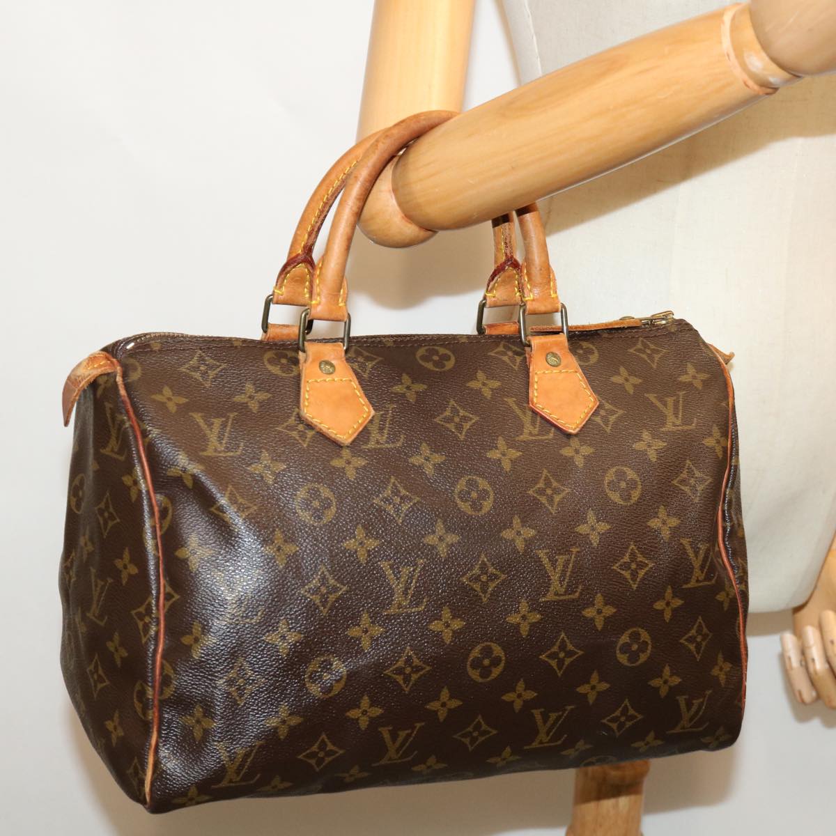 LOUIS VUITTON Monogram Speedy 30 Hand Bag M41526 LV Auth 69587