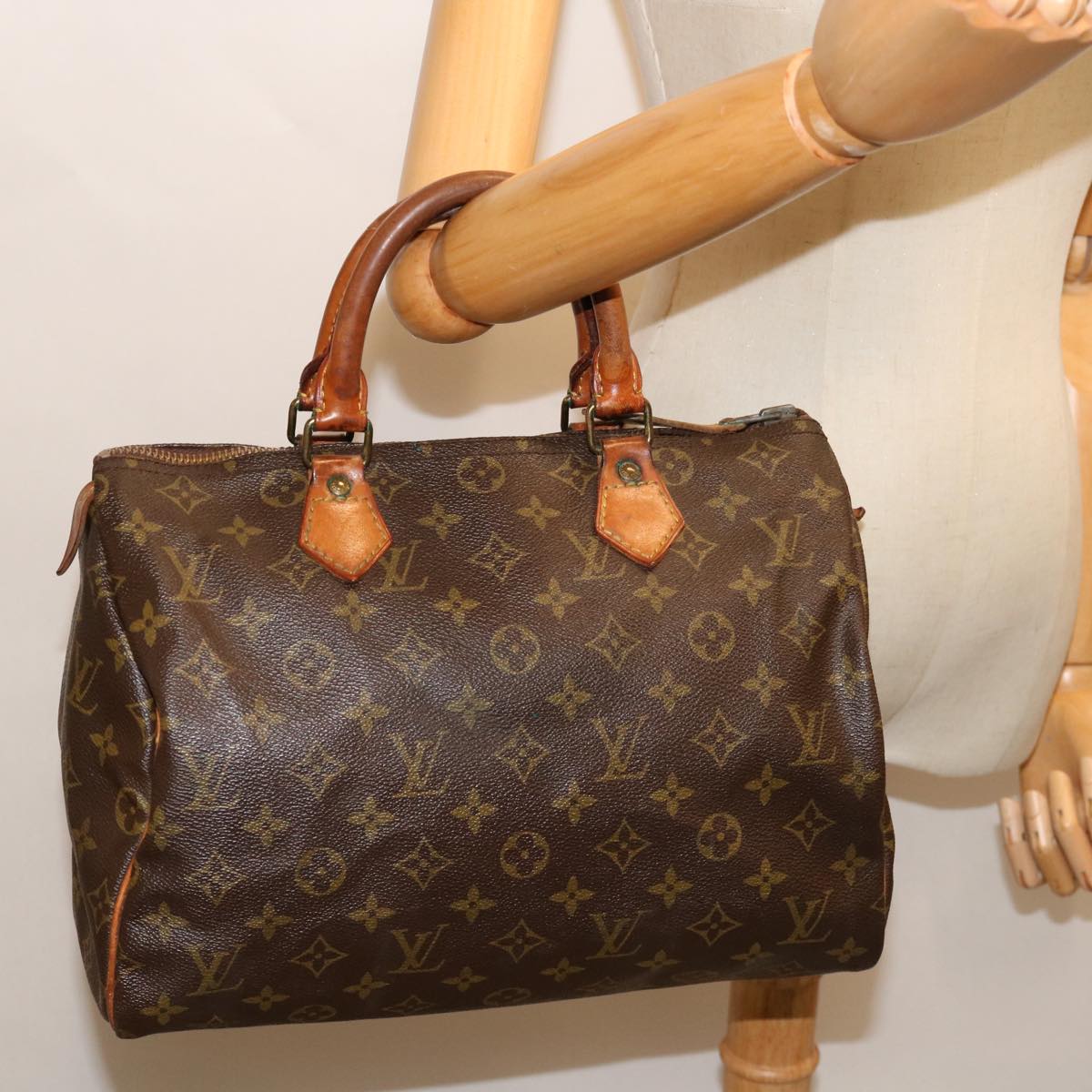 LOUIS VUITTON Monogram Speedy 30 Hand Bag M41526 LV Auth 69592