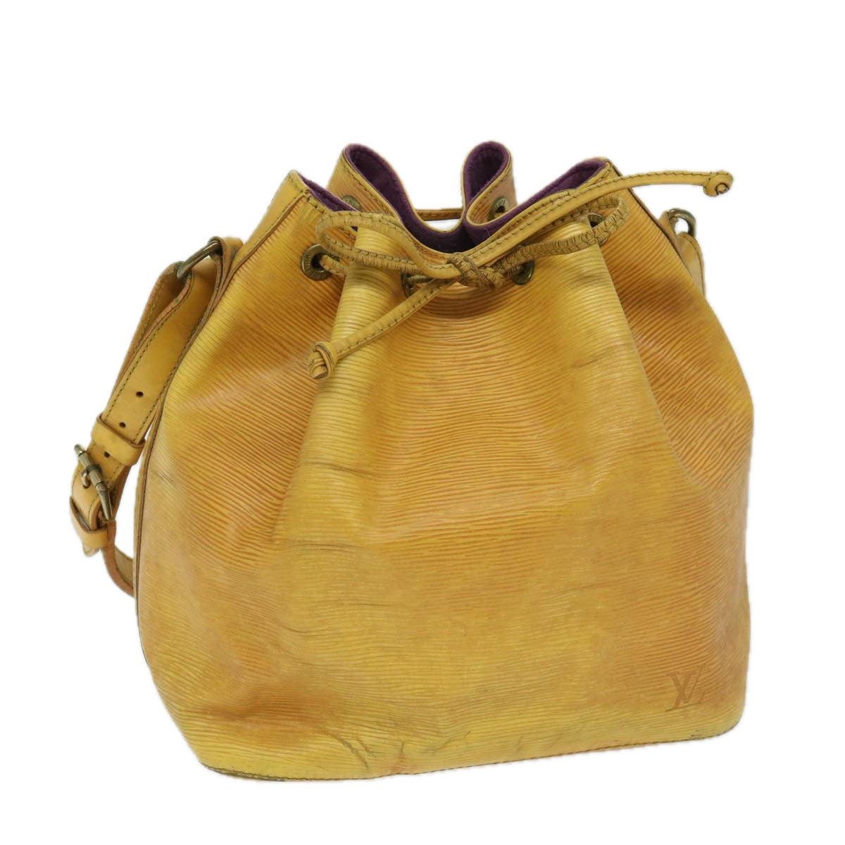 LOUIS VUITTON Epi Petit Noe Shoulder Bag Tassili Yellow M44109 LV Auth 69603