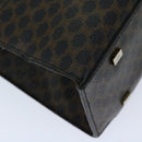 CELINE Macadam Canvas Hand Bag PVC Black Auth 69608-18