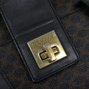 CELINE Macadam Canvas Hand Bag PVC Black Auth 69608-19