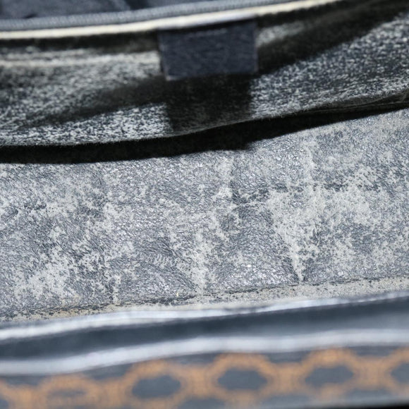 CELINE Macadam Canvas Hand Bag PVC Black Auth 69608