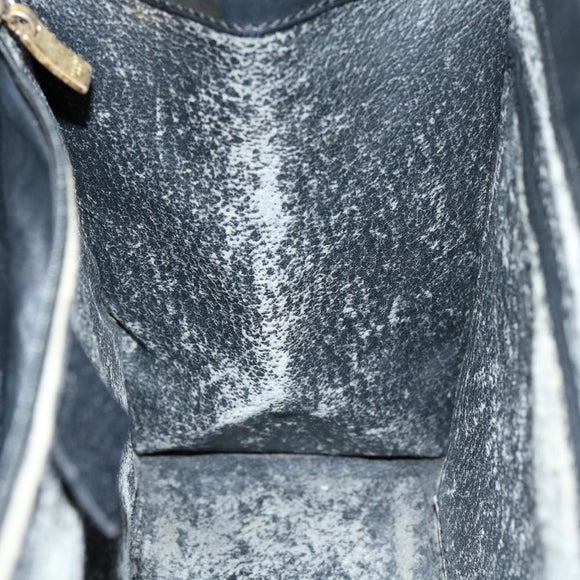 CELINE Macadam Canvas Hand Bag PVC Black Auth 69608