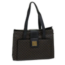 CELINE Macadam Canvas Hand Bag PVC Black Auth 69608-1