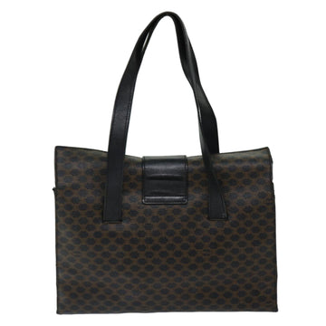 CELINE Macadam Canvas Hand Bag PVC Black Auth 69608 - 0