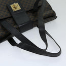 CELINE Macadam Canvas Hand Bag PVC Black Auth 69608-8
