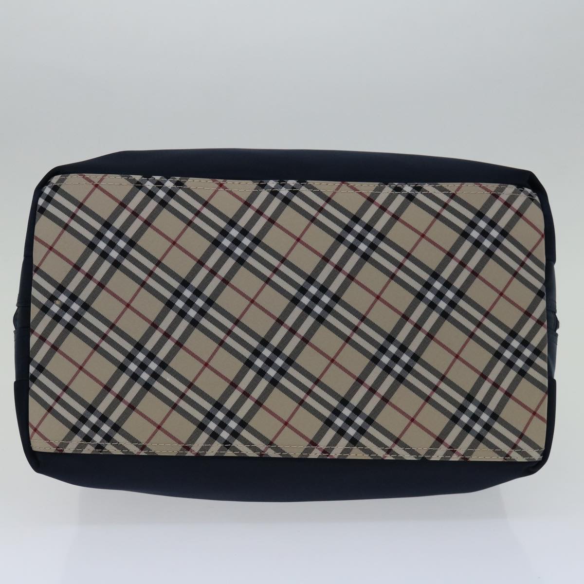 BURBERRY Nova Check Hand Bag Nylon Navy Auth 69625