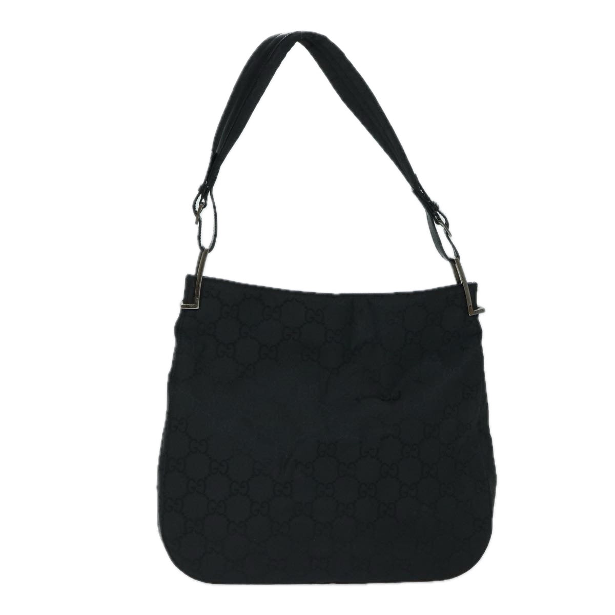 GUCCI GG Canvas Shoulder Bag Black Auth 69635