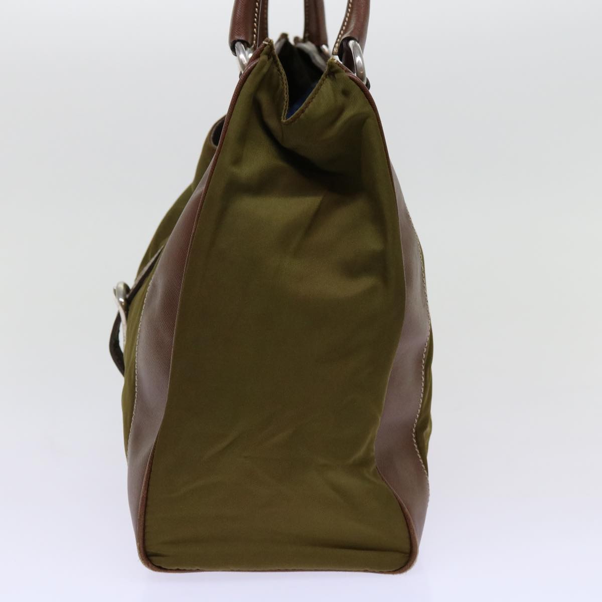 PRADA Tote Bag Nylon Khaki Auth 69650
