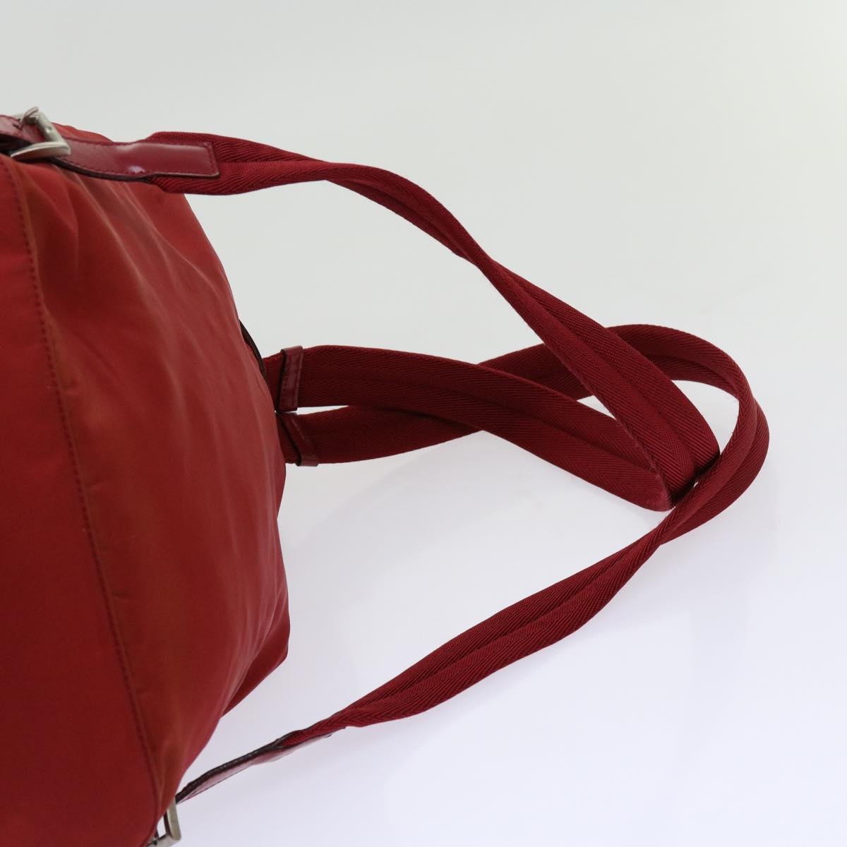 PRADA Backpack Nylon Red Auth 69653