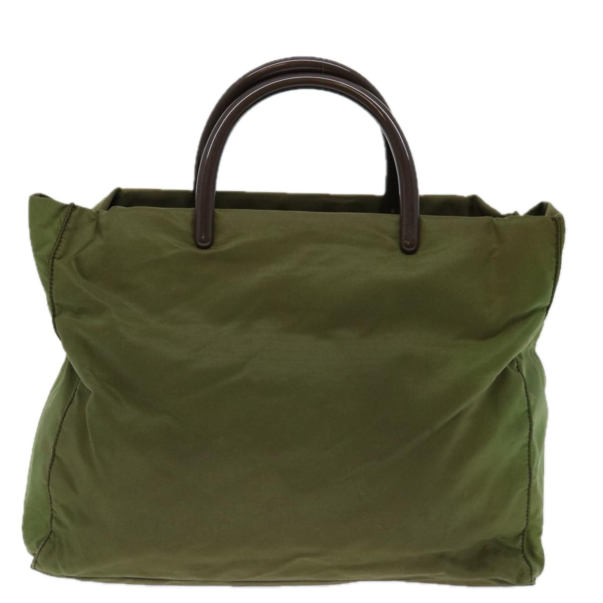 PRADA Hand Bag Nylon Khaki Auth 69657 - 0