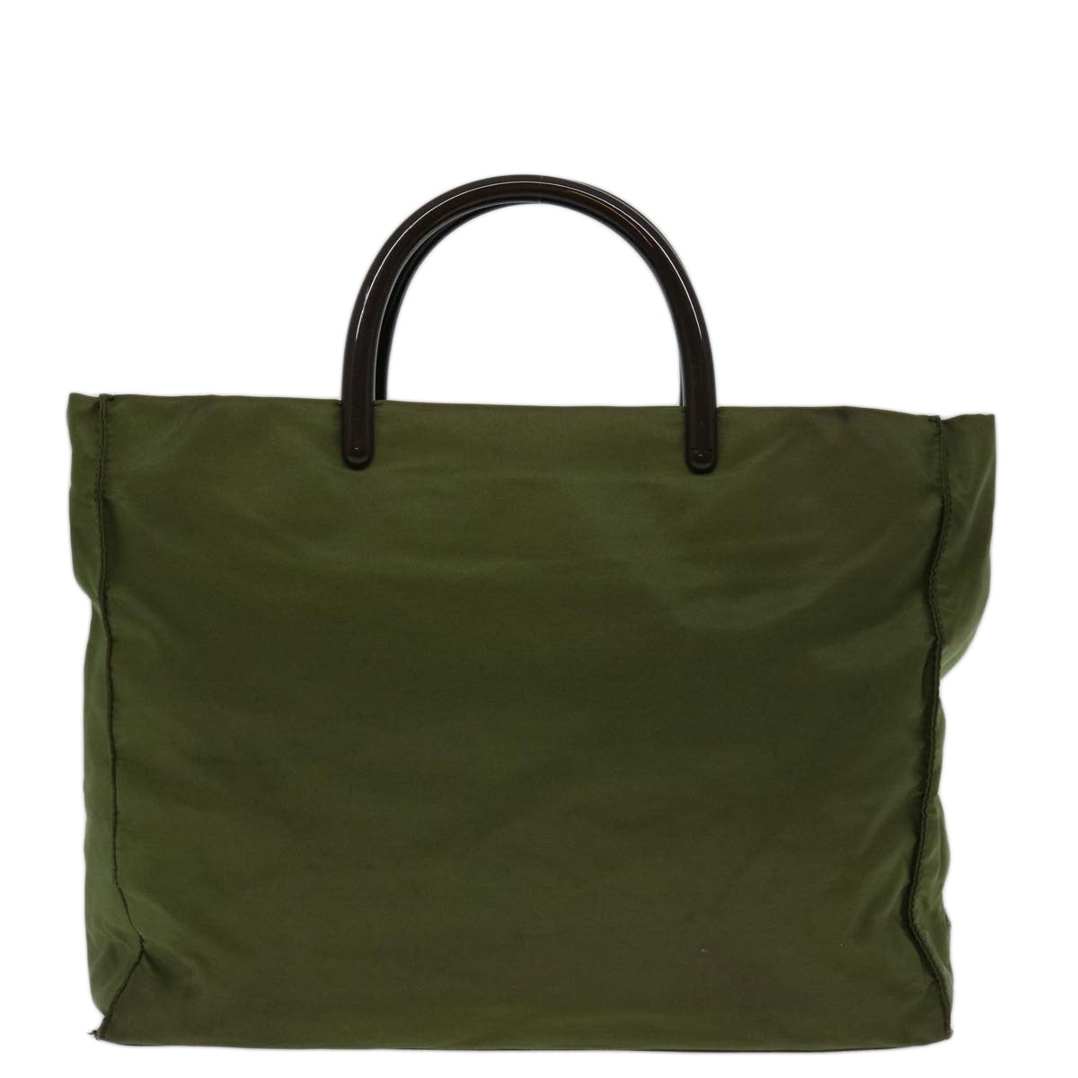 PRADA Hand Bag Nylon Khaki Auth 69659 - 0