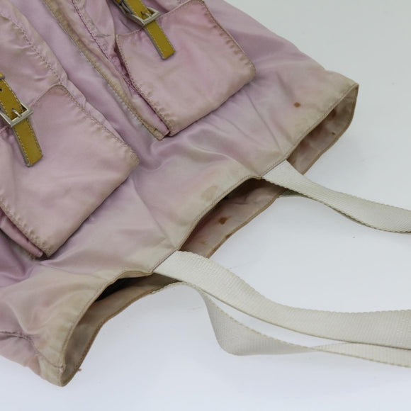 PRADA Tote Bag Nylon Pink Auth 69661