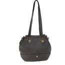 BALLY Shoulder Bag Leather Gray Auth 69675-1