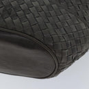 BALLY Shoulder Bag Leather Gray Auth 69675-9