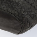 BALLY Shoulder Bag Leather Gray Auth 69675-15