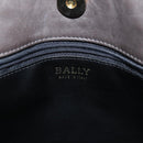 BALLY Shoulder Bag Leather Gray Auth 69675-10