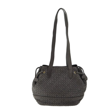 BALLY Shoulder Bag Leather Gray Auth 69675 - 0