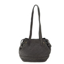 BALLY Umhängetasche Leder Grau Auth 69675-2
