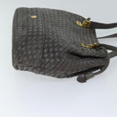 BALLY Shoulder Bag Leather Gray Auth 69675-3