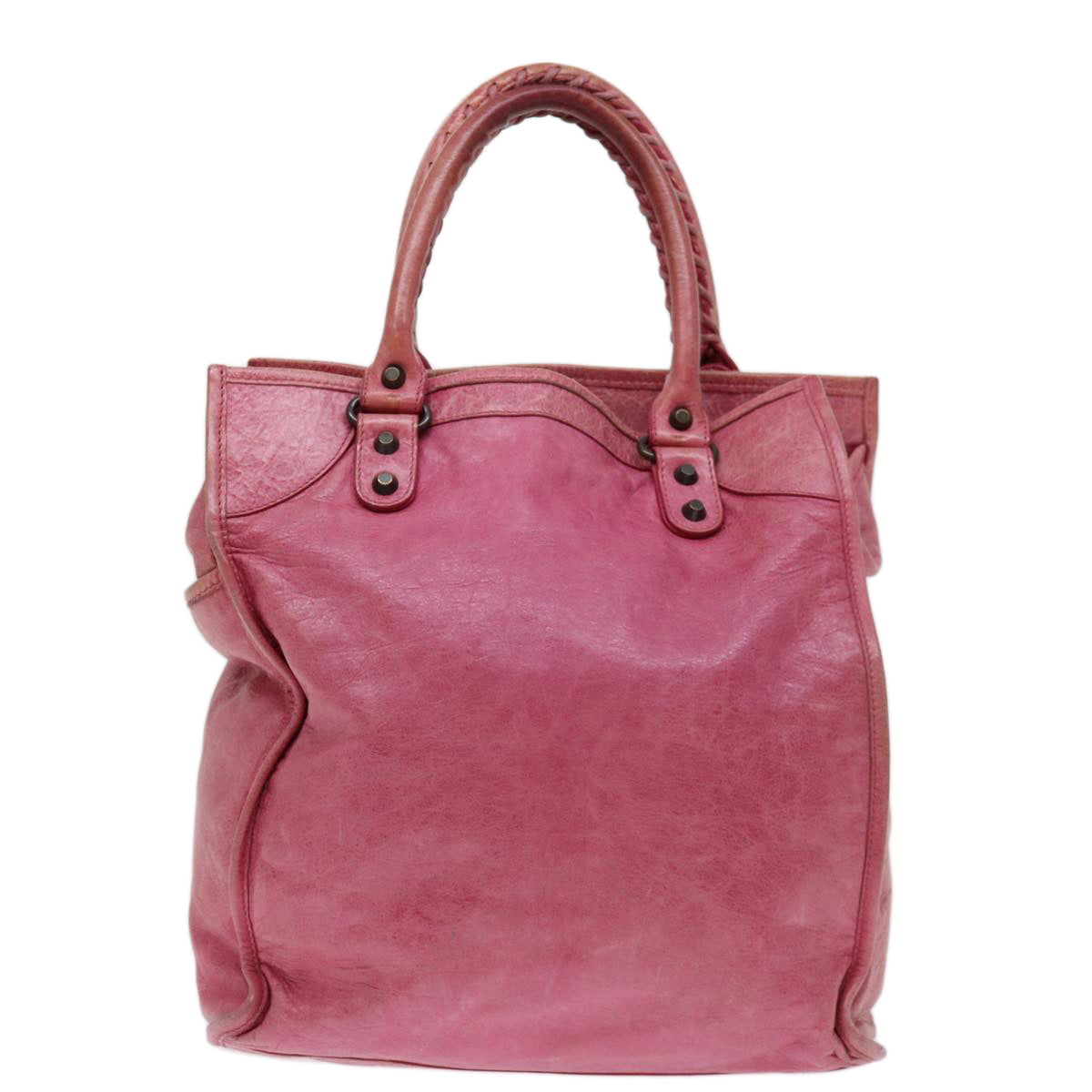 BALENCIAGA The Sunday Hand Bag Leather Pink 235217 Auth 69676 - 0