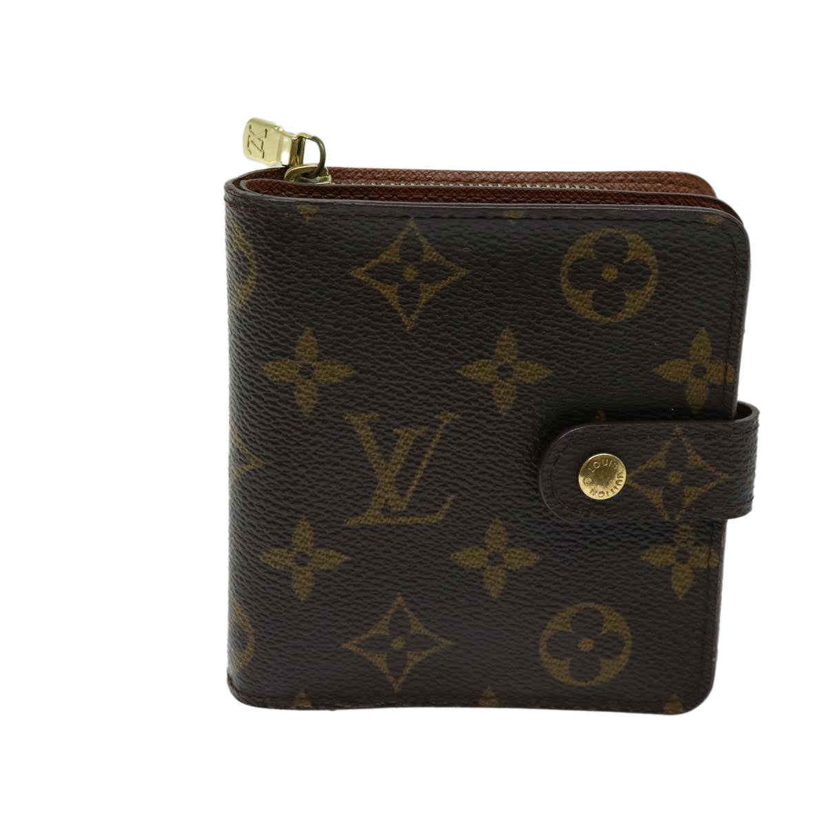 LOUIS VUITTON Monogram Compact Zip Wallet M61667 LV Auth 69680