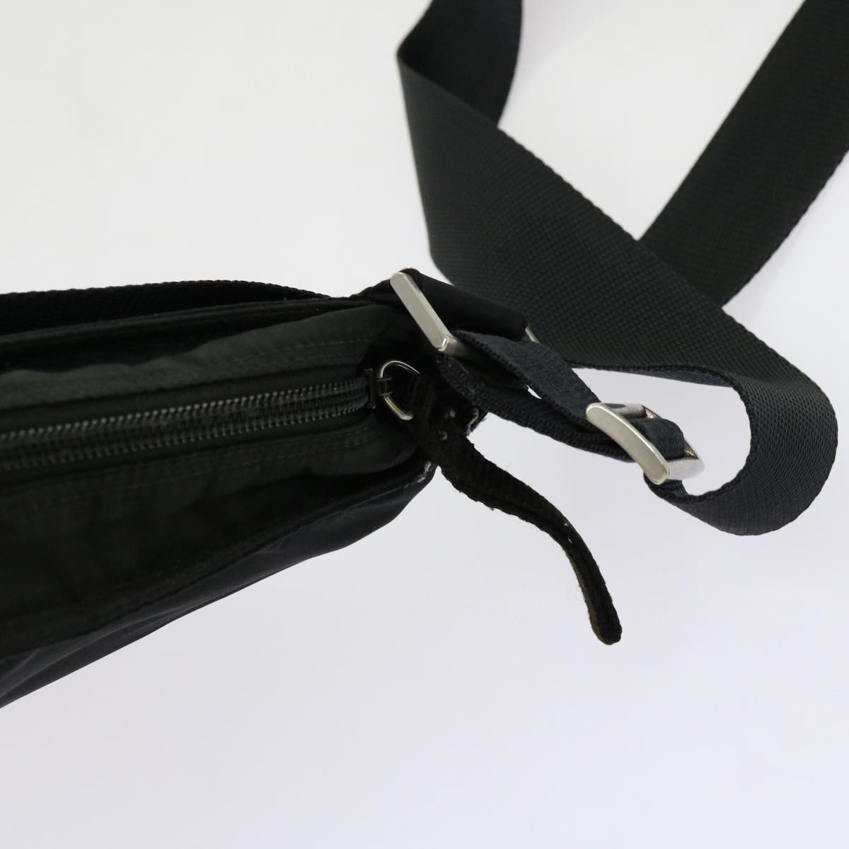 PRADA Shoulder Bag Nylon Black Auth 69689