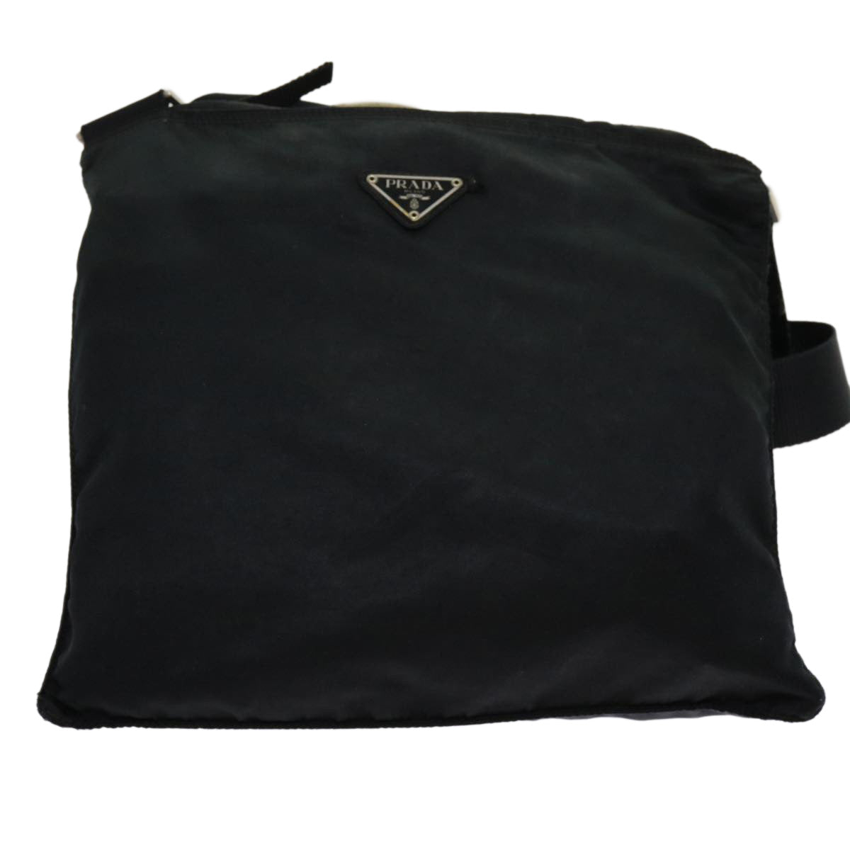 PRADA Shoulder Bag Nylon Black Auth 69689