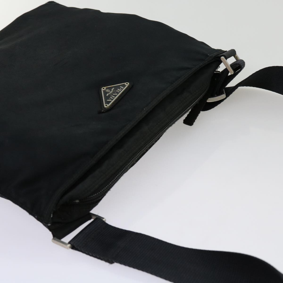 PRADA Shoulder Bag Nylon Black Auth 69689