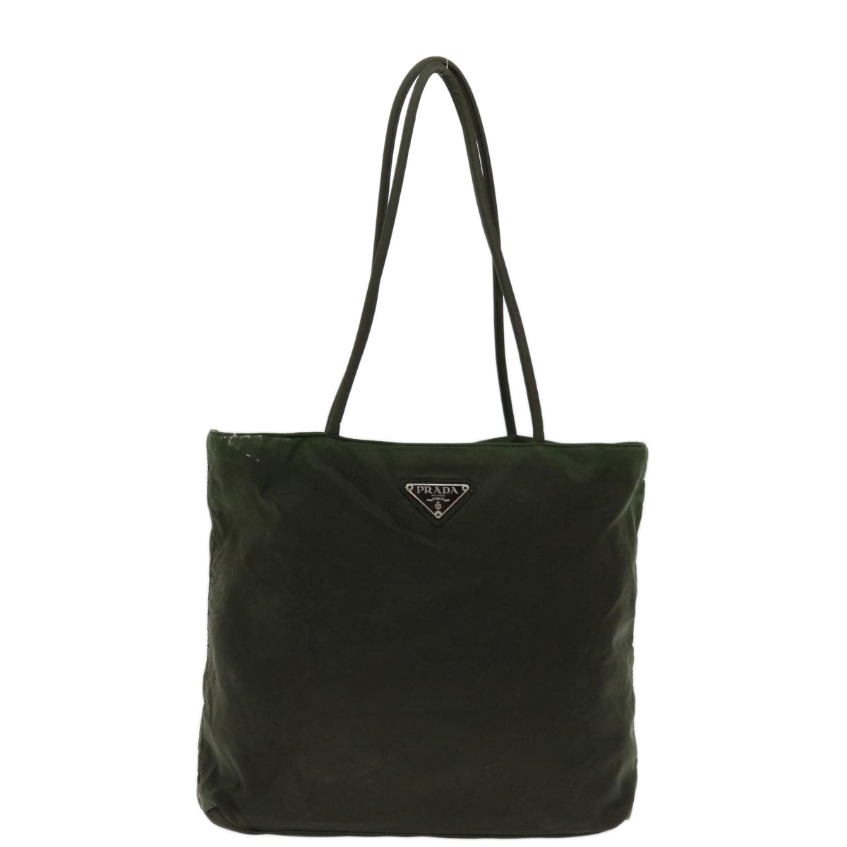 PRADA Tote Bag Nylon Khaki Auth 69690