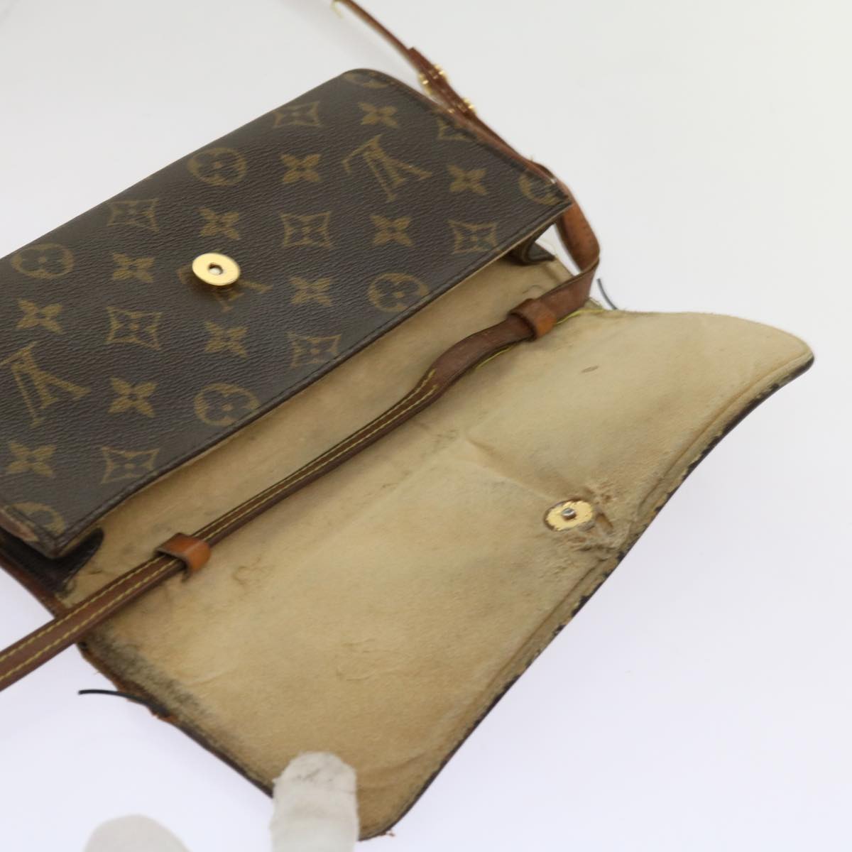 LOUIS VUITTON Monogram Pochette Twin GM Shoulder Bag M51852 LV Auth 69717